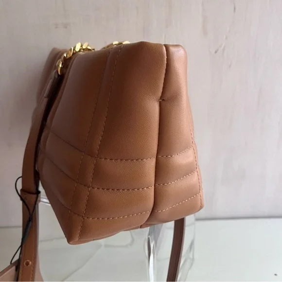 BURBERRY Small Lola Quilted Leather Shoulder Bag- Marple Brown - Picture 7 of 13